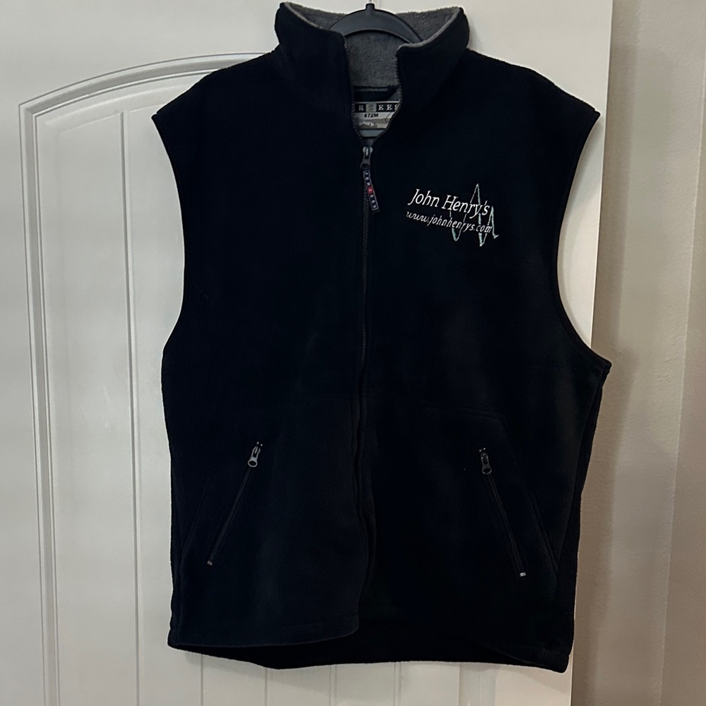 Jerzees Black Sleeveless Fleece Vest